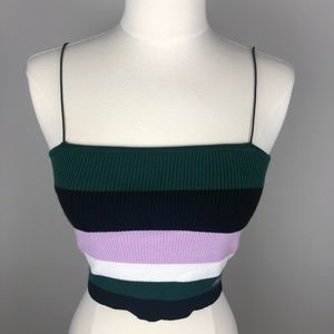 KENDALL & KYLIE PacSun Horizontal Striped Crop Top